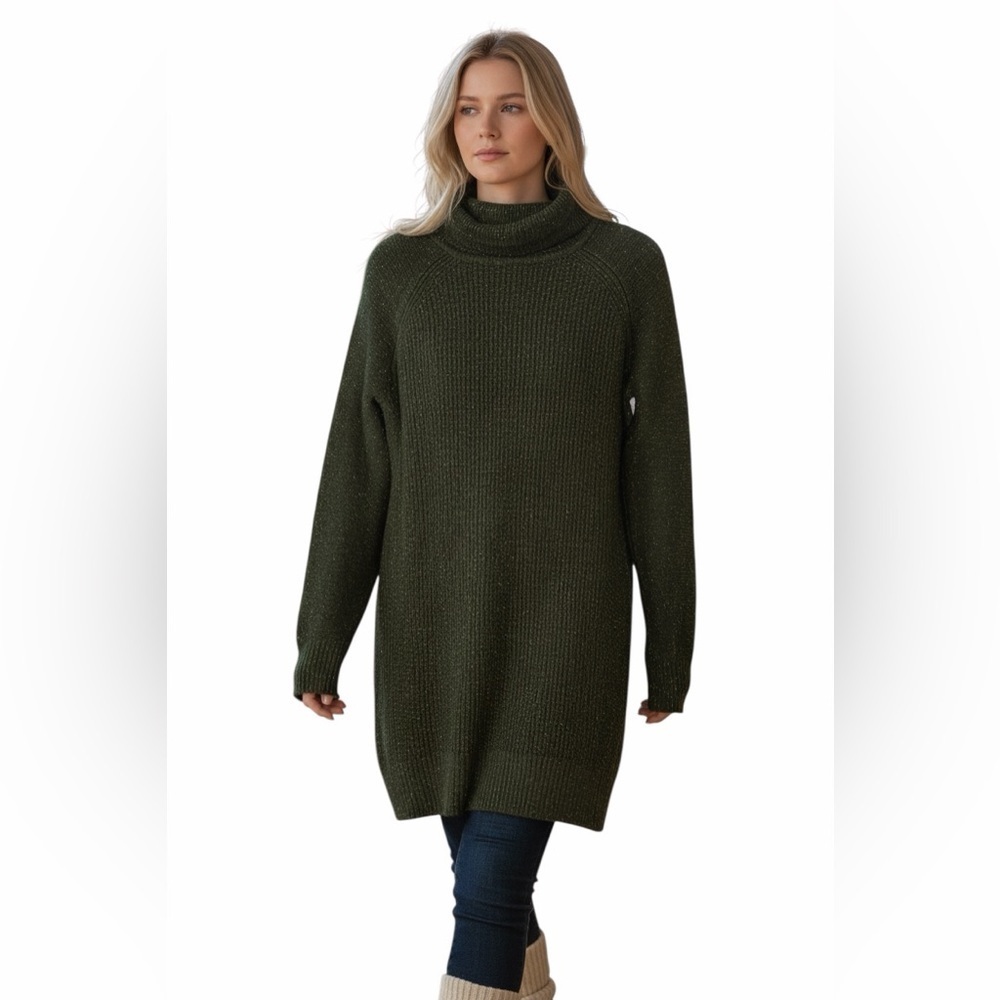 prAna Sangria Fields Sweater Dress, Forest Green, medium